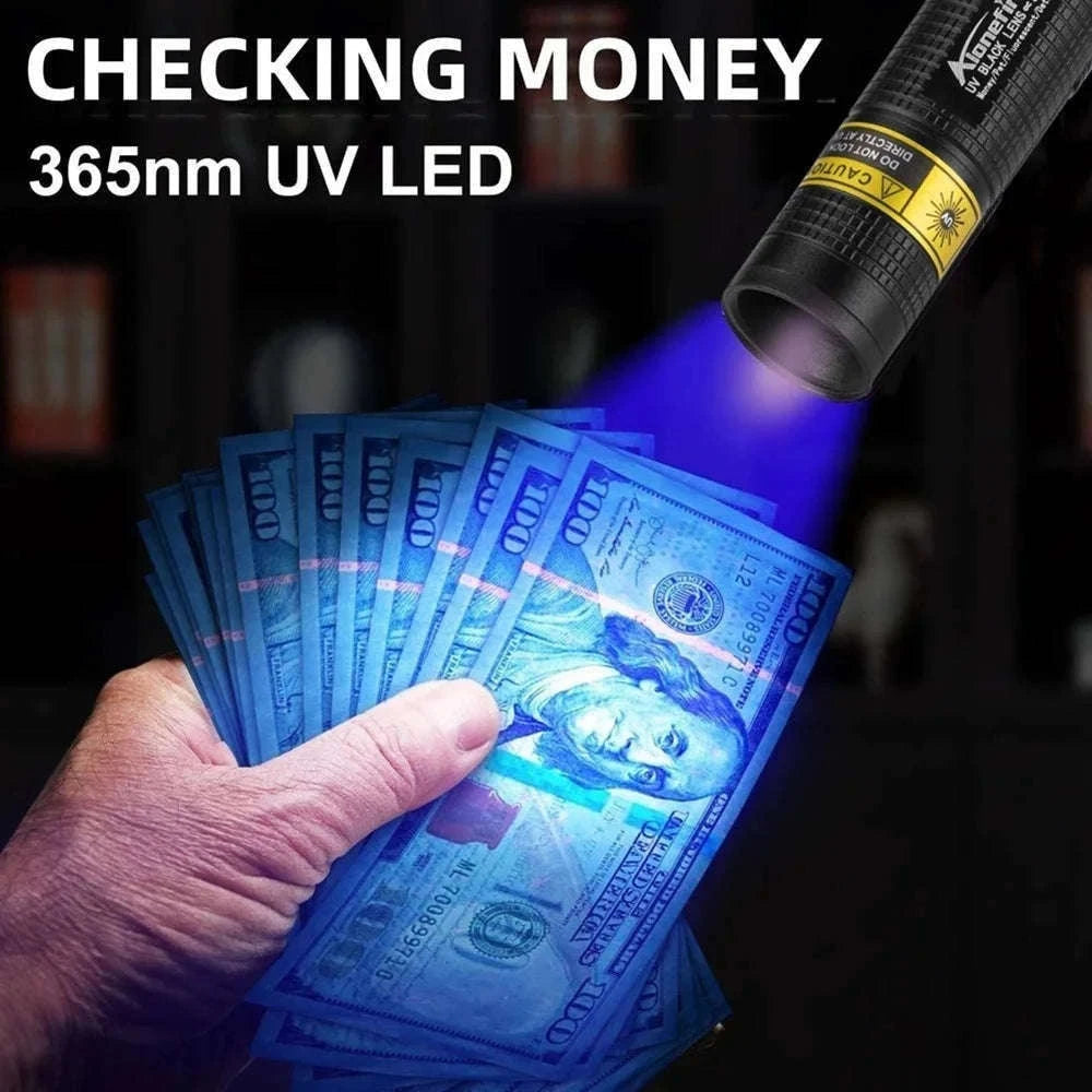 365nm Mini UV Blacklight Flashlight USB Rechargeable-365nm