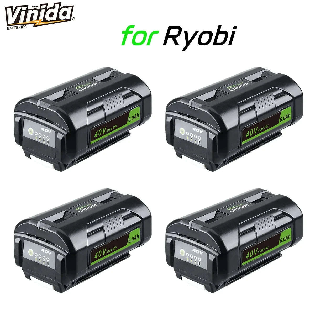36V/40V 6.0Ah Lithium-Ion Battery Replacement with LED Indicator-for Ryobi / 40V / United States