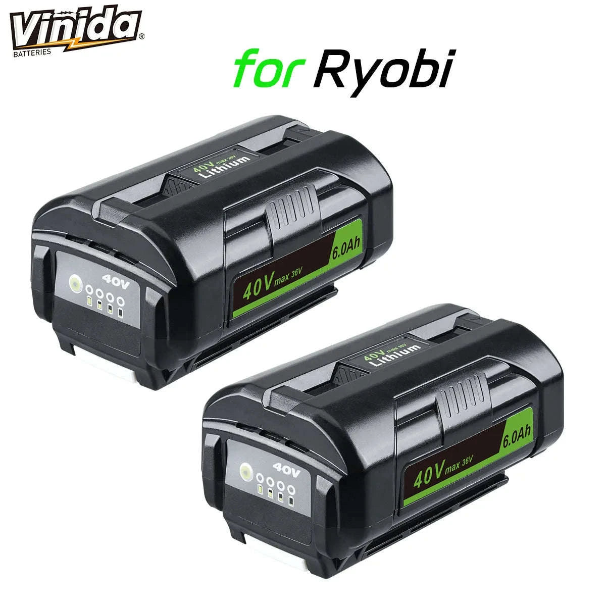 36V/40V 6.0Ah Lithium-Ion Battery Replacement with LED Indicator-for Ryobi / 40V / United States