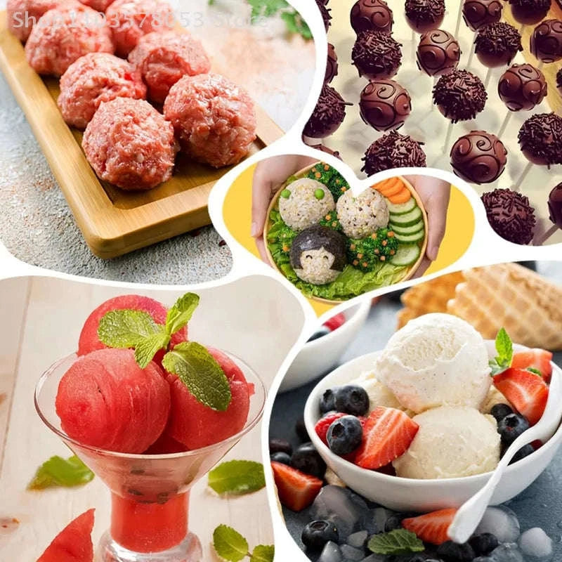 37‑Grid Silicone Meatball Mold With Lid-Green