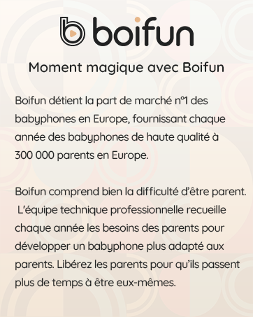 BOIFUN Baby Monitor with Camera, VOX, Night Vision, 2.4 GHz