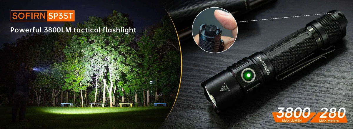 3800lm Tactical LED Flashlight USB-C Rechargeable-6000K-6500K / 6000K-6500K / United States