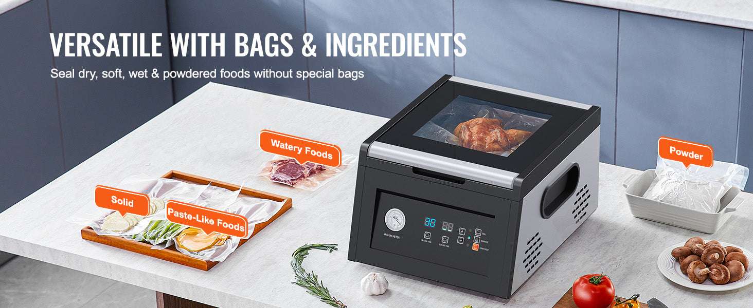 380W Chamber Vacuum Sealer with 11.5in Seal Bar for Wet Foods-380W / United States