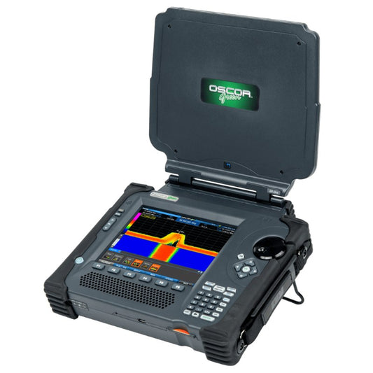 OSCOR Green Spectrum Analyzer is a powerful tool for RF detection and analysis with a frequency range of 10 kHz to 24 GHz, sweep speed of 24 GHz/1 second, and built-in software and auto-switching antenna system for total portability.