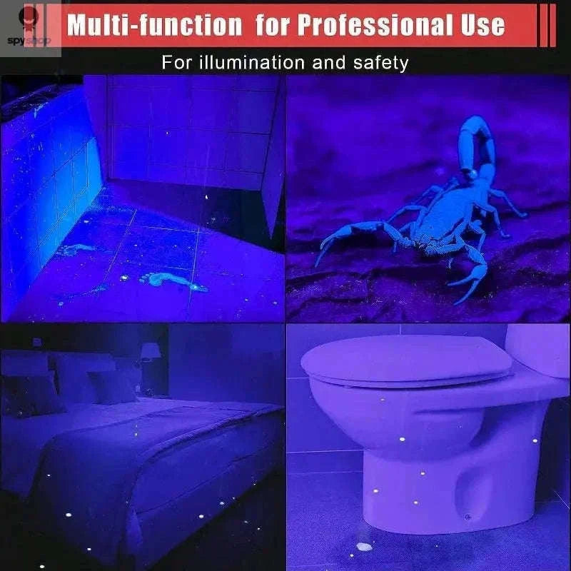 395nm UV Flashlight for Stains, Scorpions and Hidden Traces-Short-8PCS