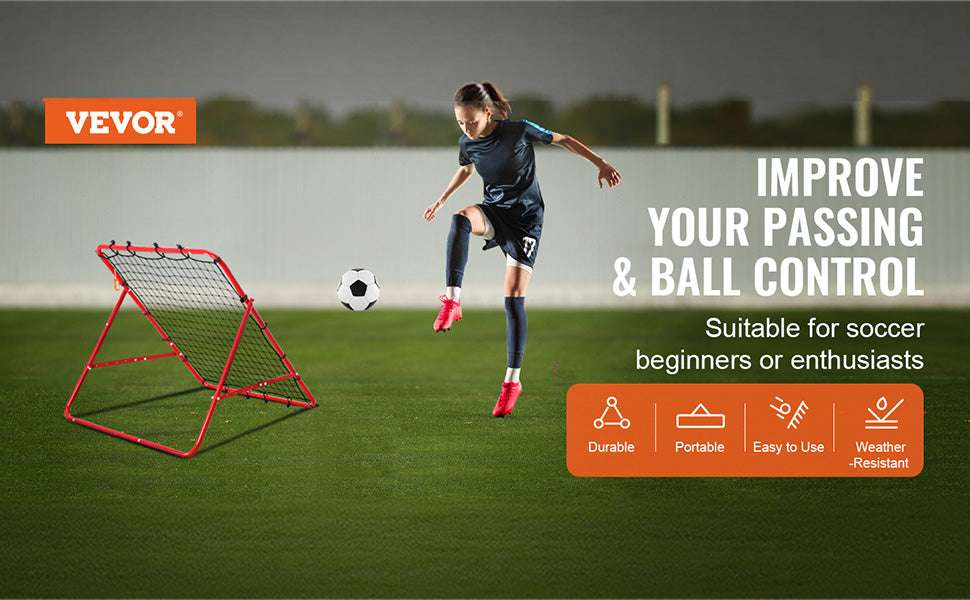 39x39FT Soccer Rebounder Net with Adjustable Angles & Foldable Design-39X39FT / CZECH REPUBLIC