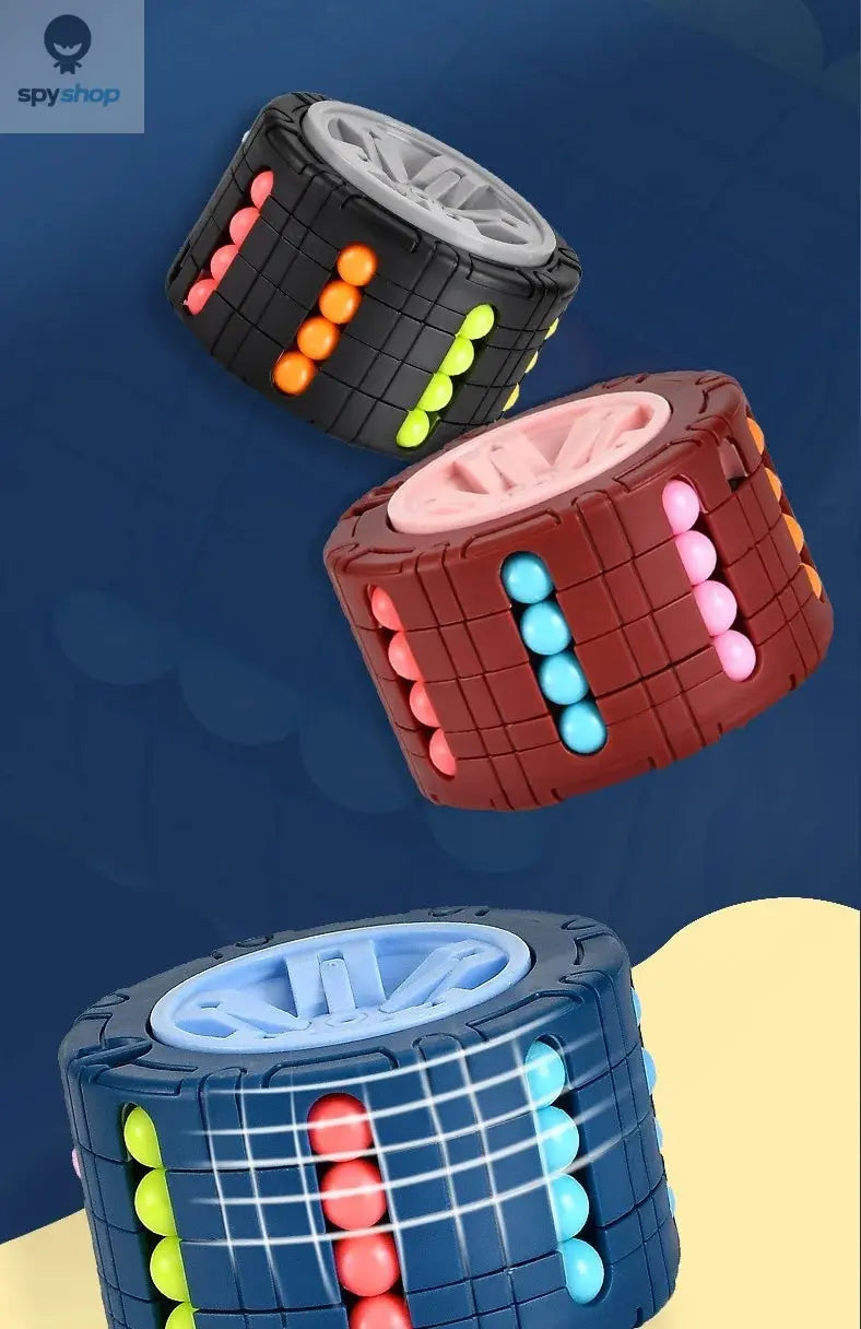 3D Cylinder Cube Toy Magical Bean Gyro Rotate Slide Puzzle Games Relieve Stress Children Educational Montessori Infant Toys Gift Spy-shop.com