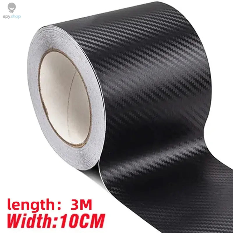 3D Nano Carbon Fiber Car Bumper Door Guard Protection Film 3m Car Door Sill Protector Sticker Black Waterproof Anti Scratch Tape 
