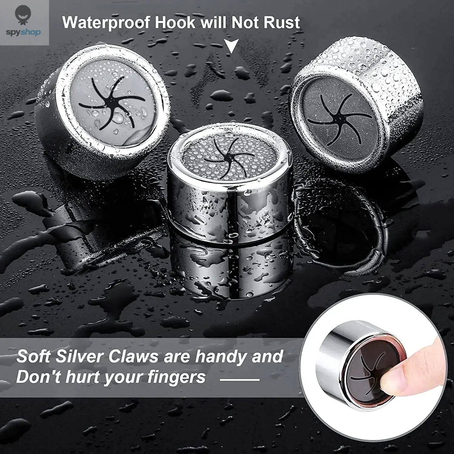 3PCS Non Punching Dishwashing Cloth Storage Clip Dishcloth Clip Kitchen Household Gloves Hook Towel Rack Hole Clip Wall Hanging Spy-shop.com