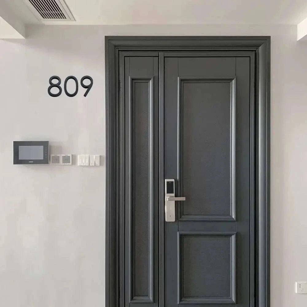 3D Black Acrylic House Number Tag for Modern Curb Appeal-Number 3