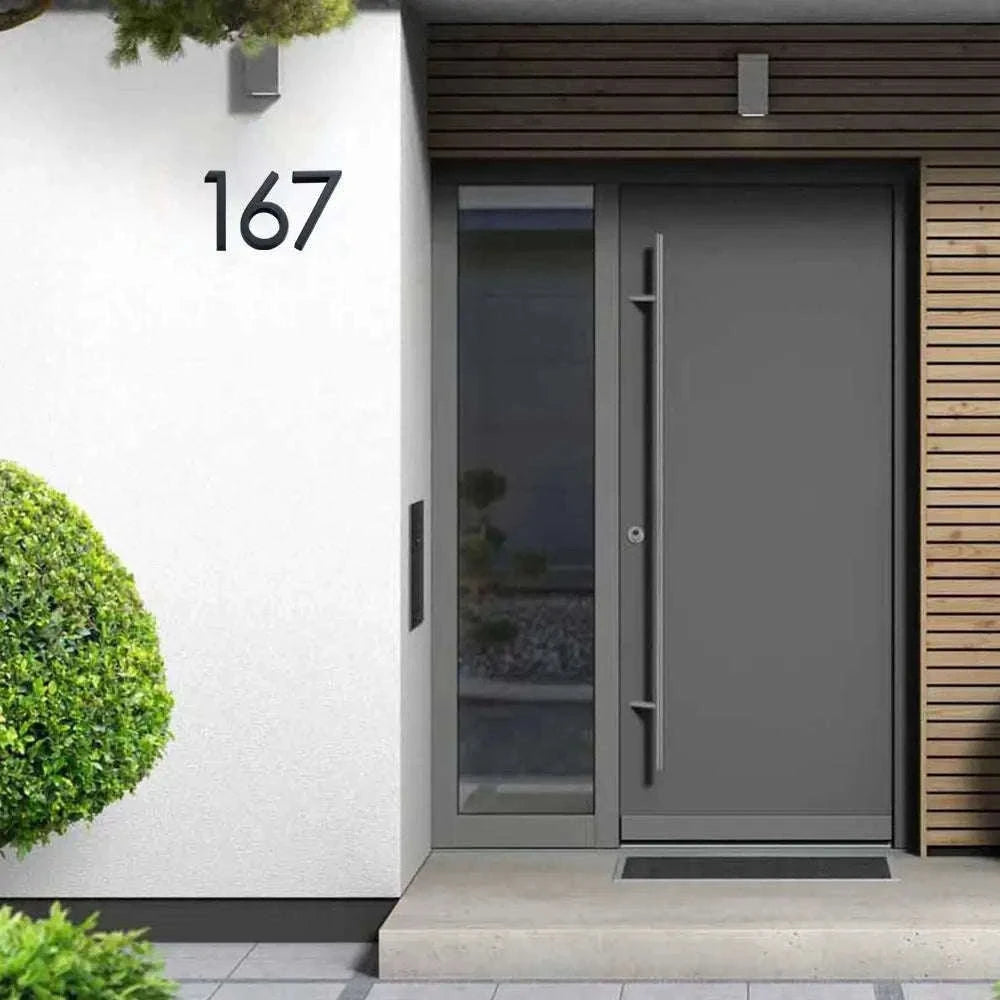 3D Black Acrylic House Number Tag for Modern Curb Appeal-Number 3