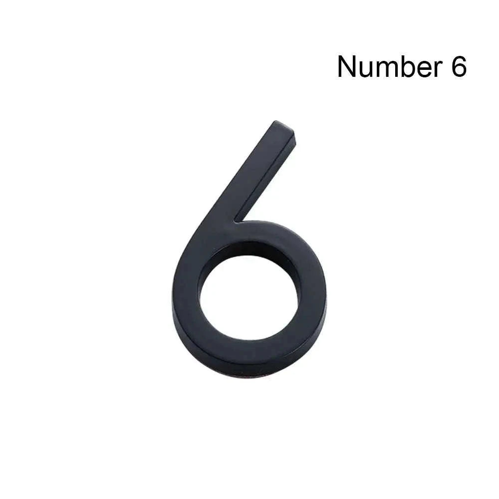 3D Black Acrylic House Number Tag for Modern Curb Appeal-Number 3