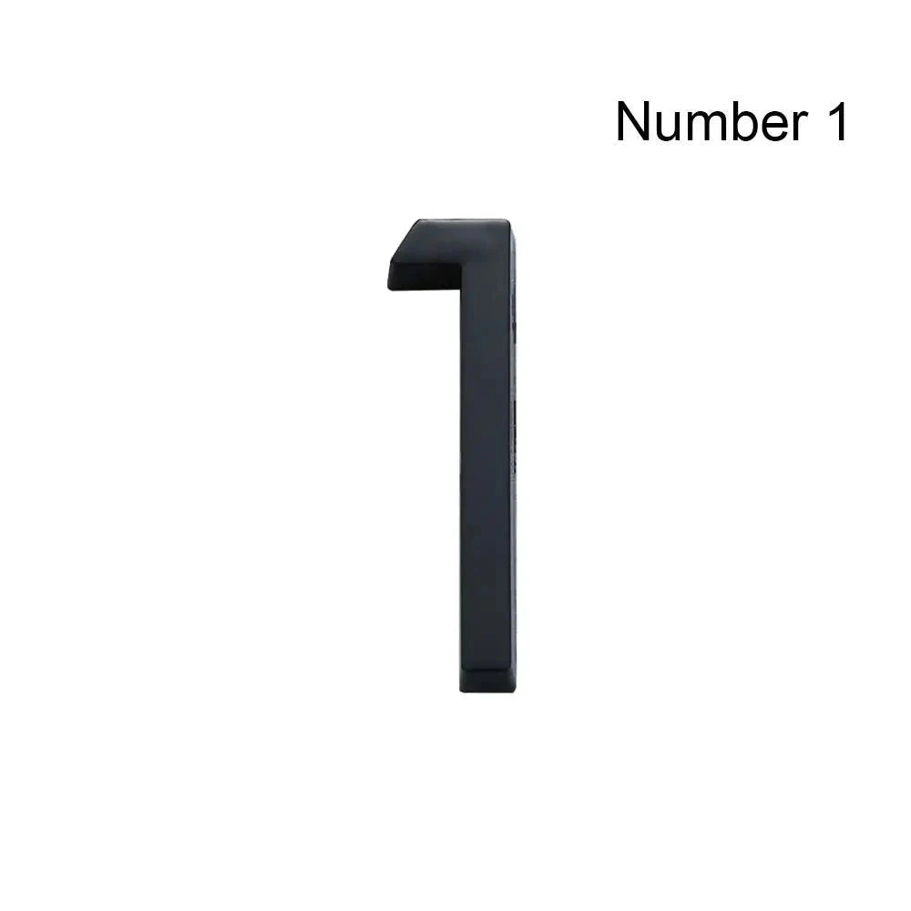 3D Black Acrylic House Number Tag for Modern Curb Appeal-Number 3