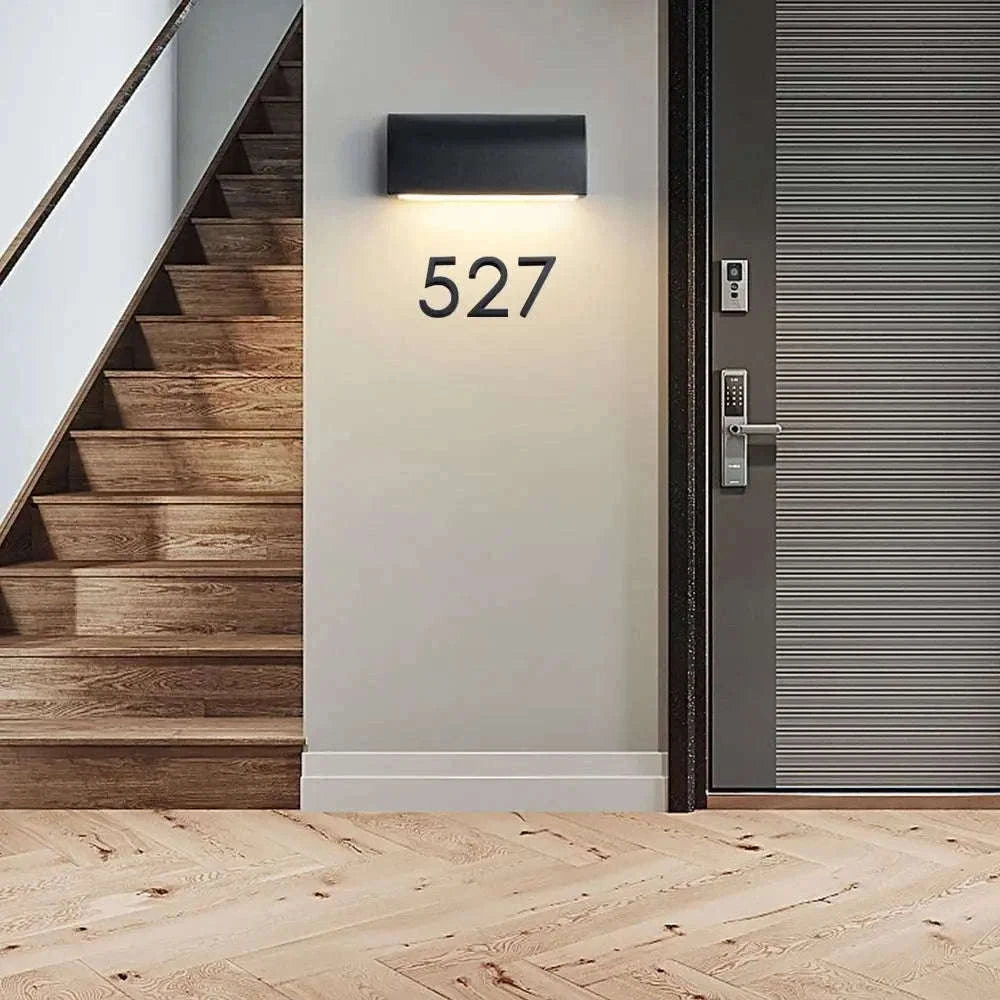 3D Black Acrylic House Number Tag for Modern Curb Appeal-Number 3