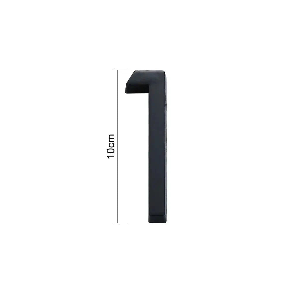 3D Black Acrylic House Number Tag-Number 3