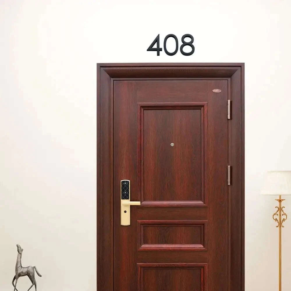 3D Black Acrylic House Number Tag-Number 3