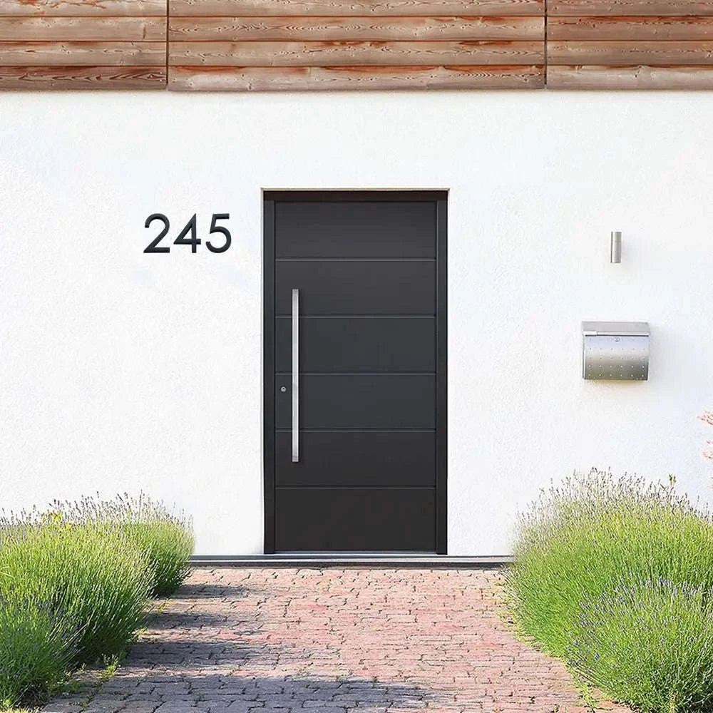 3D Black Acrylic House Number Tag-Number 3