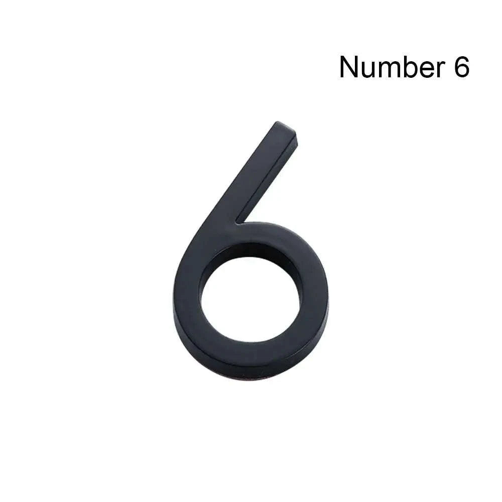 3D Black Acrylic House Number Tag-Number 3