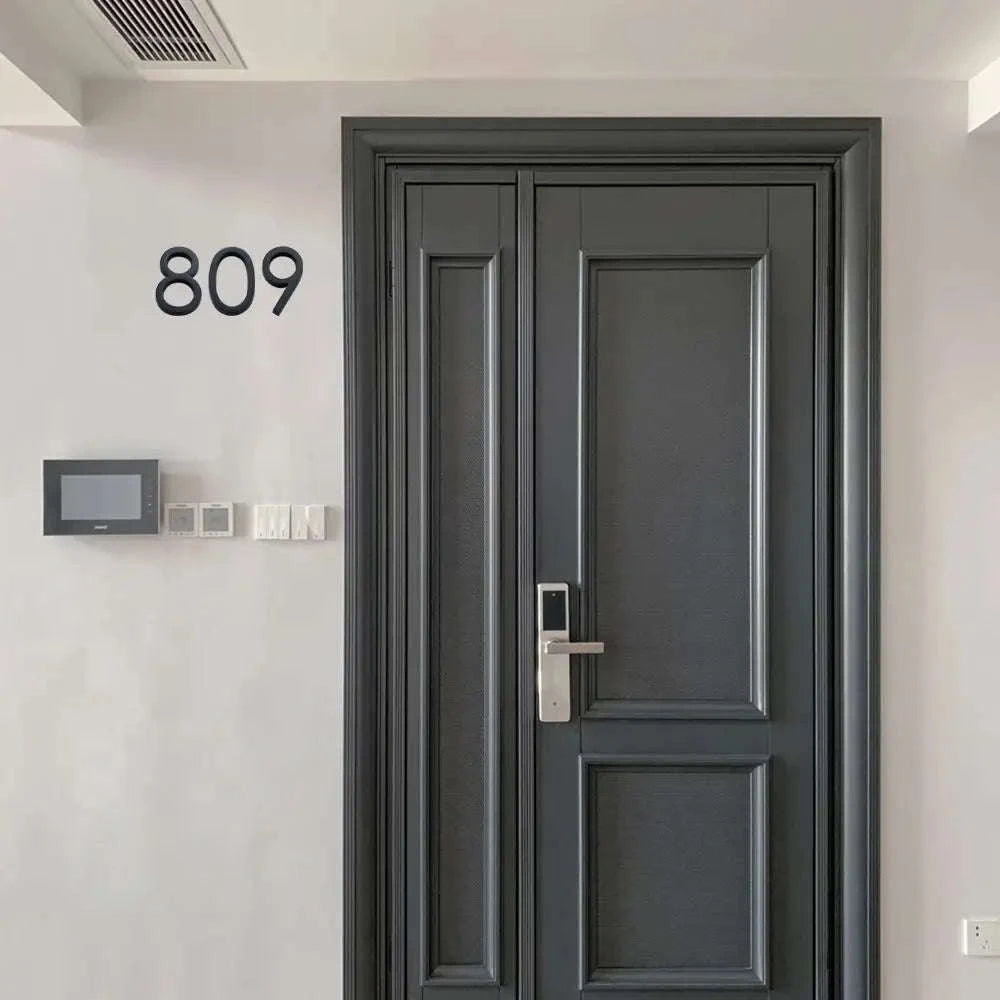 3D Black Acrylic House Number Tag-Number 3