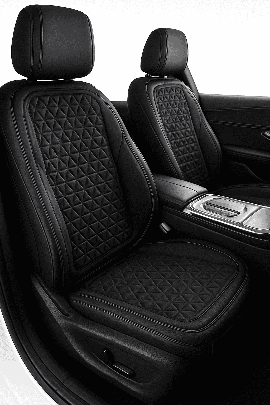 3D Breathable Car Seat Cover-Black rear seat