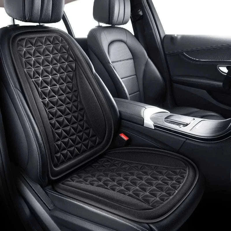3D Breathable Car Seat Cover Cushion-Black front pad 1pc
