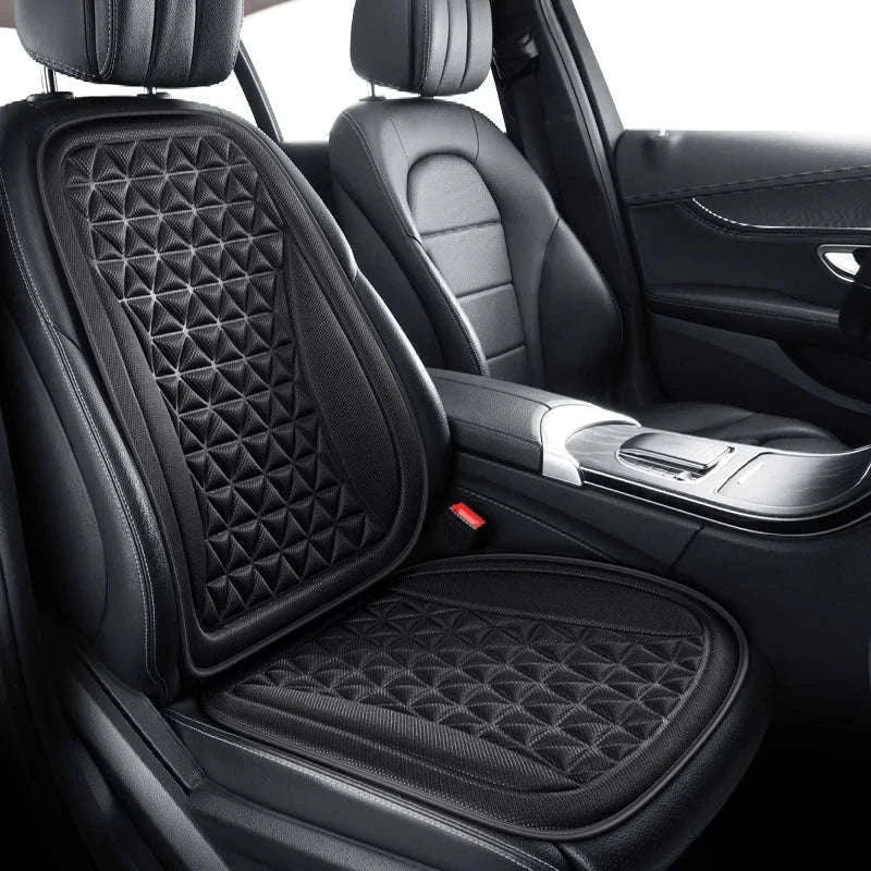3D Breathable Car Seat Cushion Cover-Black front pad 1pc