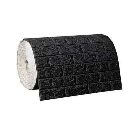 3D Brick Wall Sticker Wallpaper Roll-ash / 70CMX10M