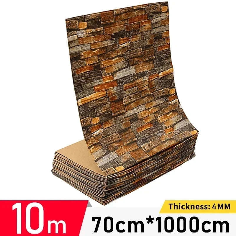 3D Brick Wall Sticker Wallpaper Roll for Easy Room Refresh-ash / 70CMX10M