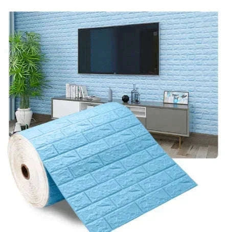 3D Brick Wall Sticker Wallpaper Roll for Easy Room Refresh-ash / 70CMX10M