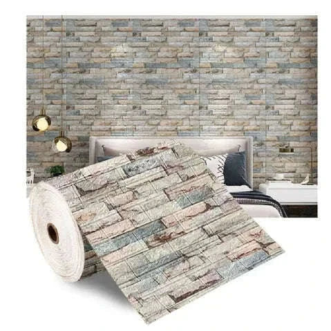 3D Brick Wall Sticker Wallpaper Roll for Easy Room Refresh-ash / 70CMX10M