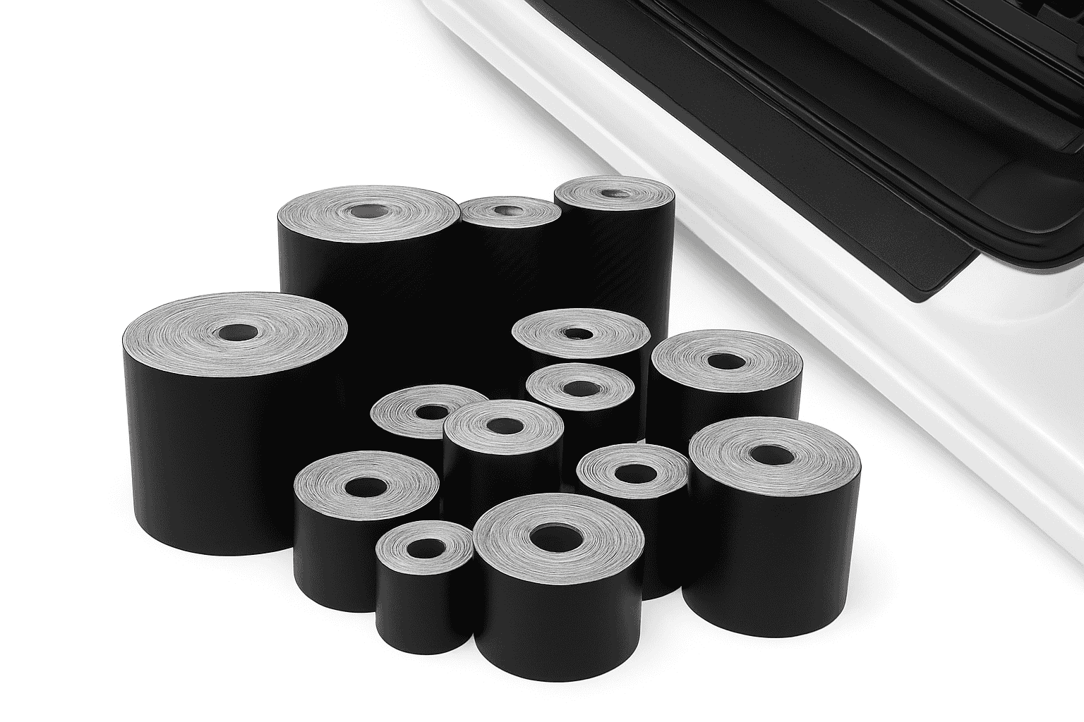 3D Carbon Fiber Car Sticker Vinyl Wrap Film-10cmx10m / Glossy Black