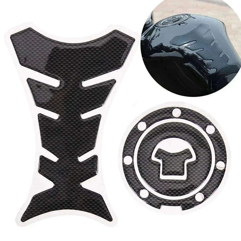 3D Carbon Fiber Gas Cap Cover Sticker for Motorcycles-1 pcs