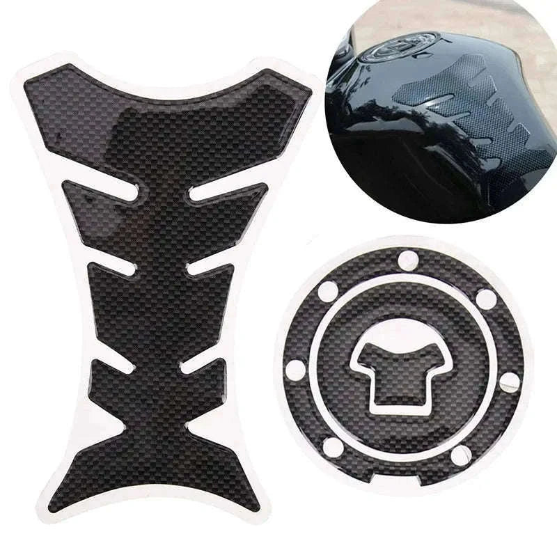 3D Carbon Fiber Gas Cap Cover Sticker for Motorcycles-1 pcs