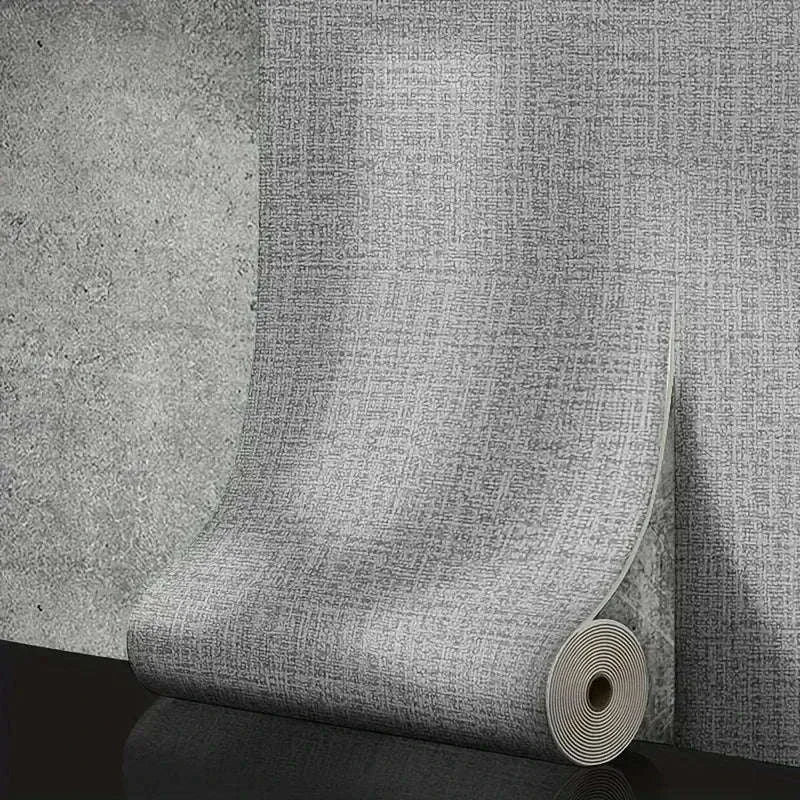 3D Linen Foam Wall Panels 50cm | Self-Adhesive & Waterproof-Grey / 1pcs 50cmX5m