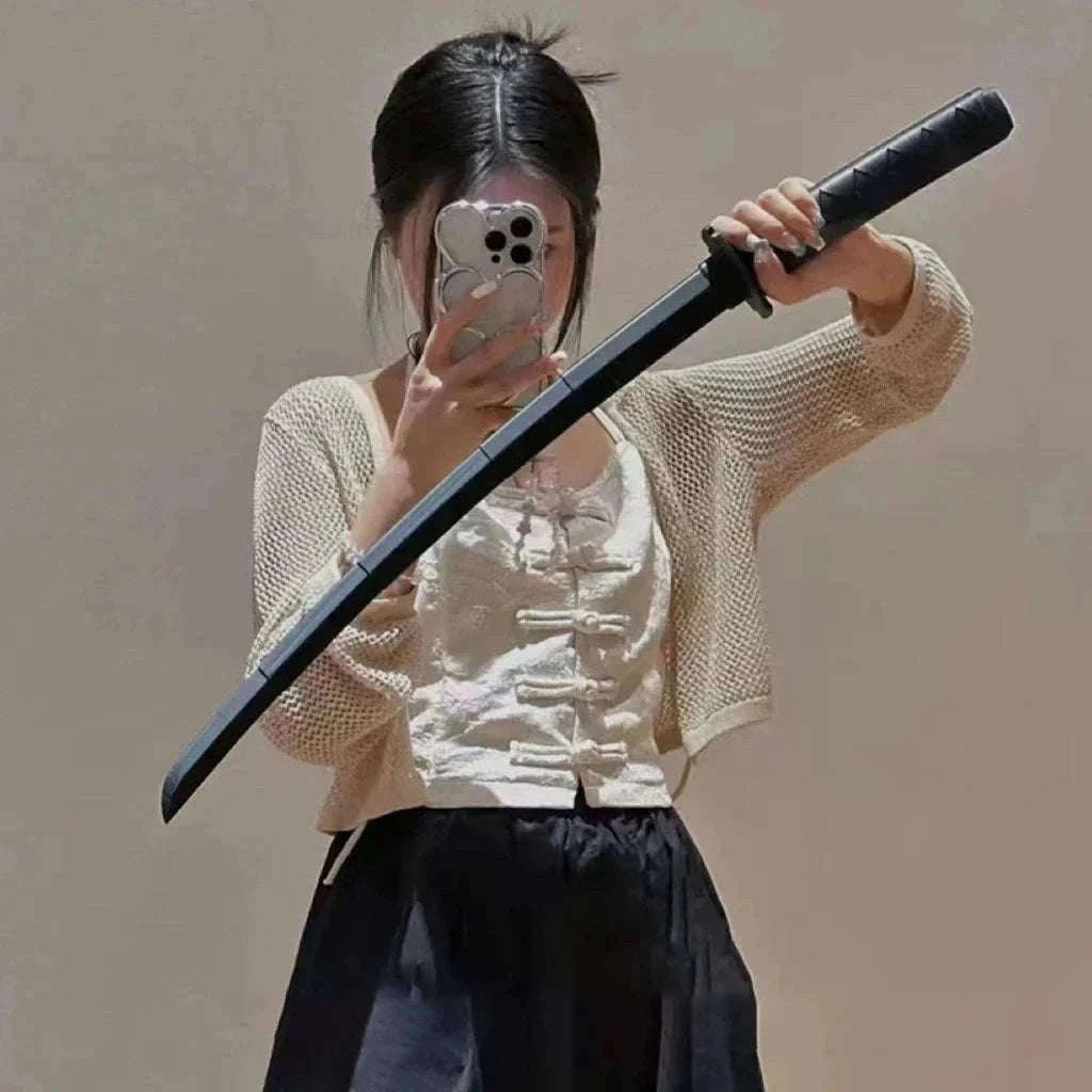 3D Printed Telescopic Katana Toy with Smooth Folding Motion-2PCS