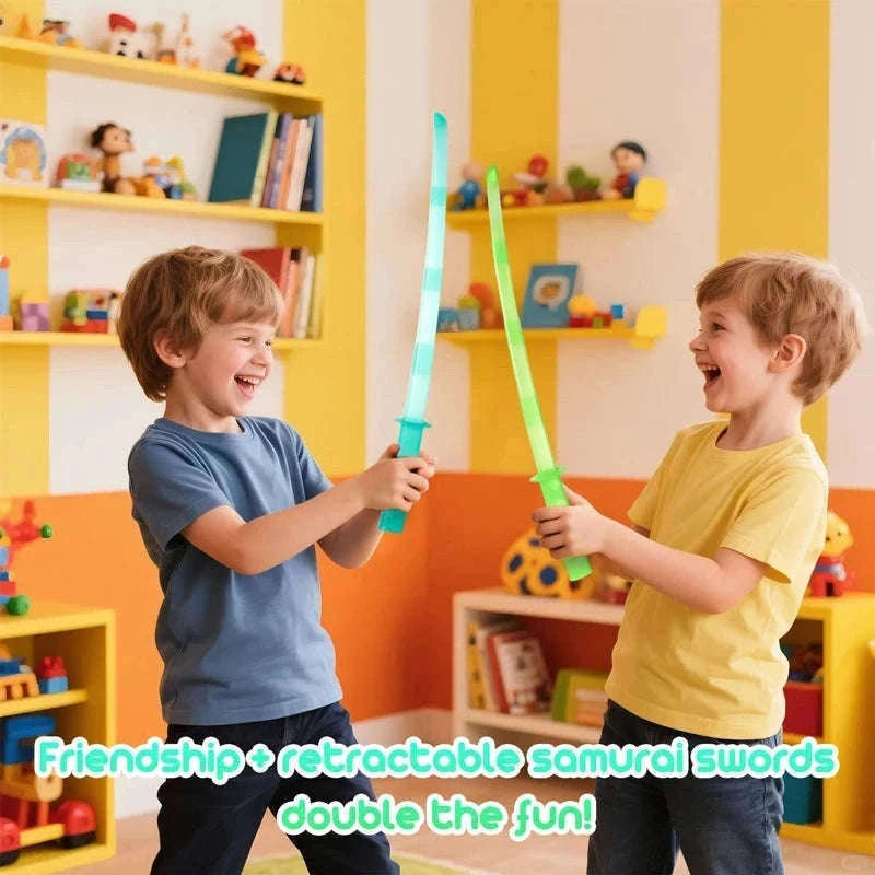 3D Printed Telescopic Katana Toy with Smooth Folding Motion-2PCS