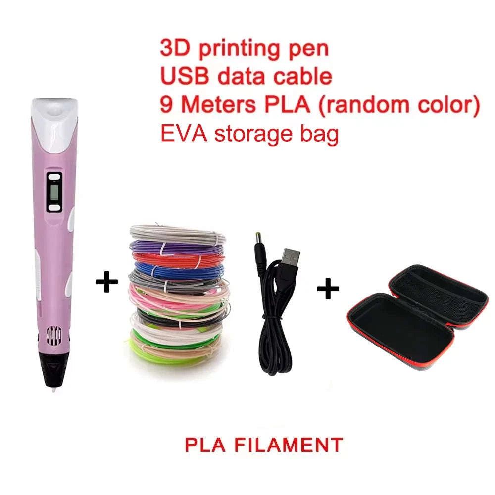 3D Printing Pen Kit-blue 9M PLA  bag / 9 Meter / PLA Filagment