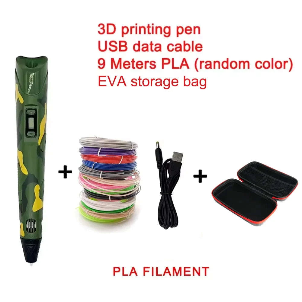 3D Printing Pen Kit-blue 9M PLA  bag / 9 Meter / PLA Filagment