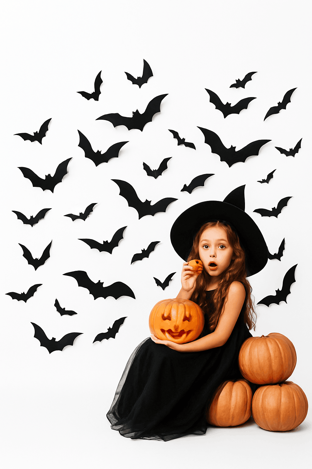 3D PVC Halloween Bat Wall Stickers for Spooky Decor-48pcs Black Bat