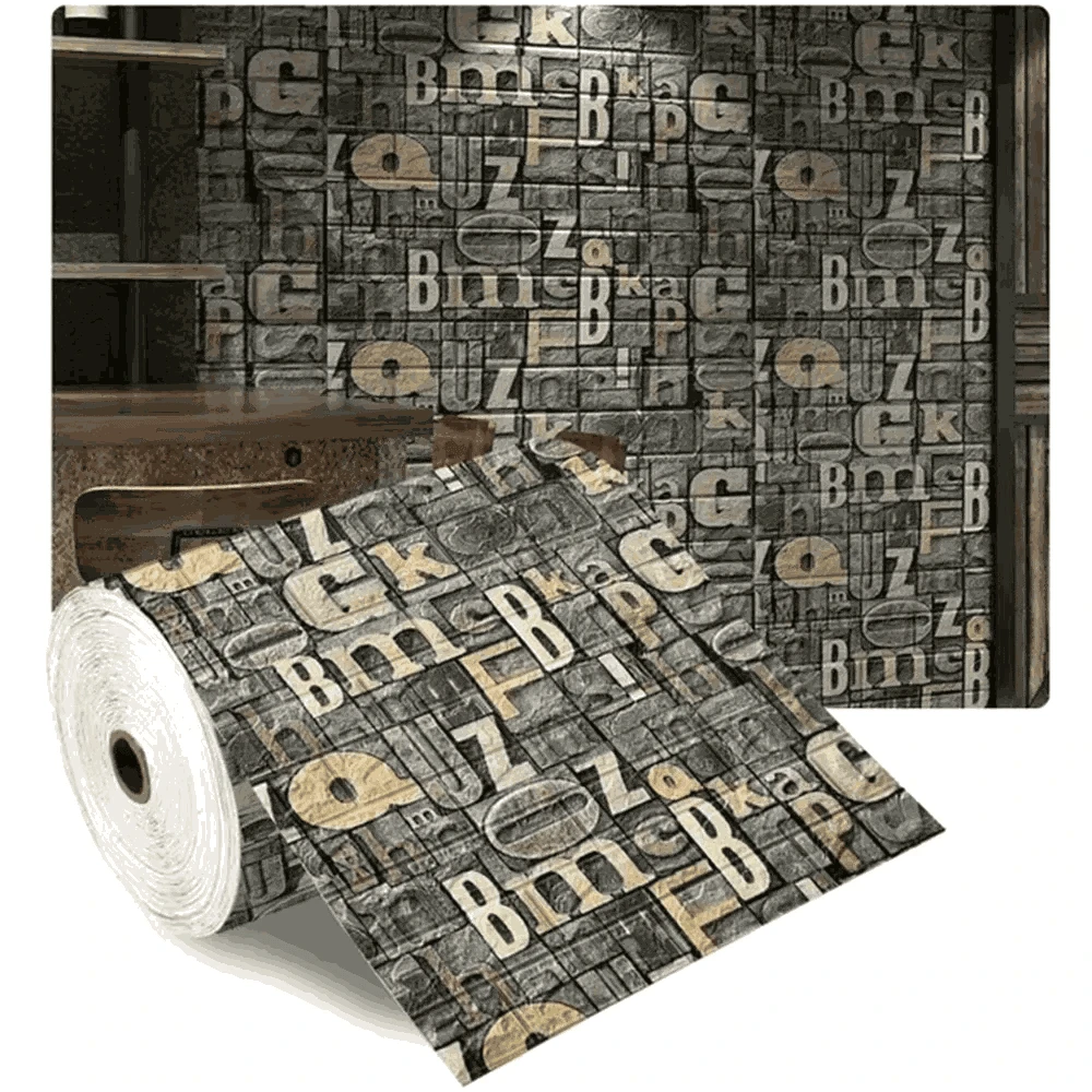 3D Self-Adhesive Brick Wallpaper Roll, Waterproof Foam Wall Sticker-Light yellow brick / 70CMX10M