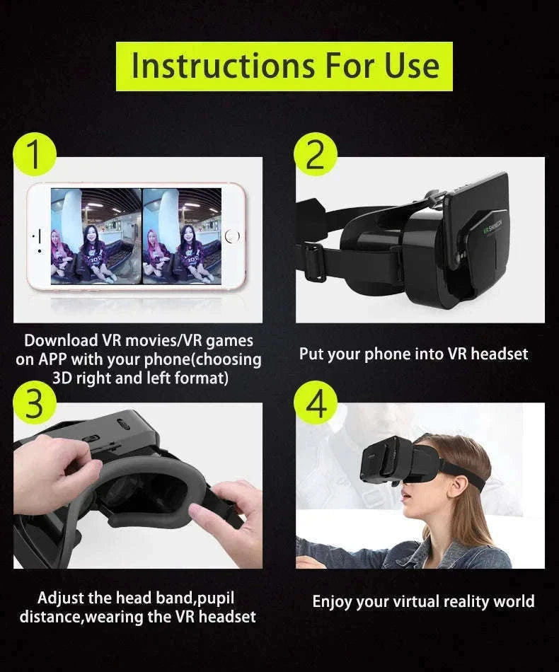 3D Virtual Reality Headset for Smartphones-Style C Only VR