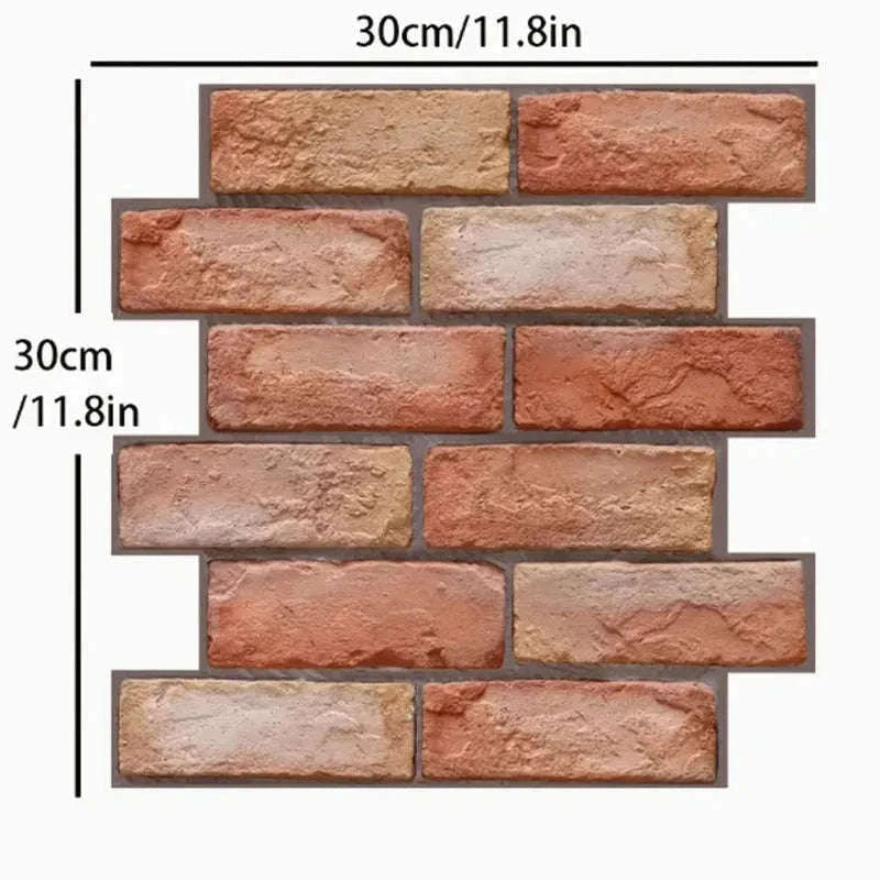 3D Wall Stickers Peel & Stick Home Decor Panels-Wall sticker / 10pcs