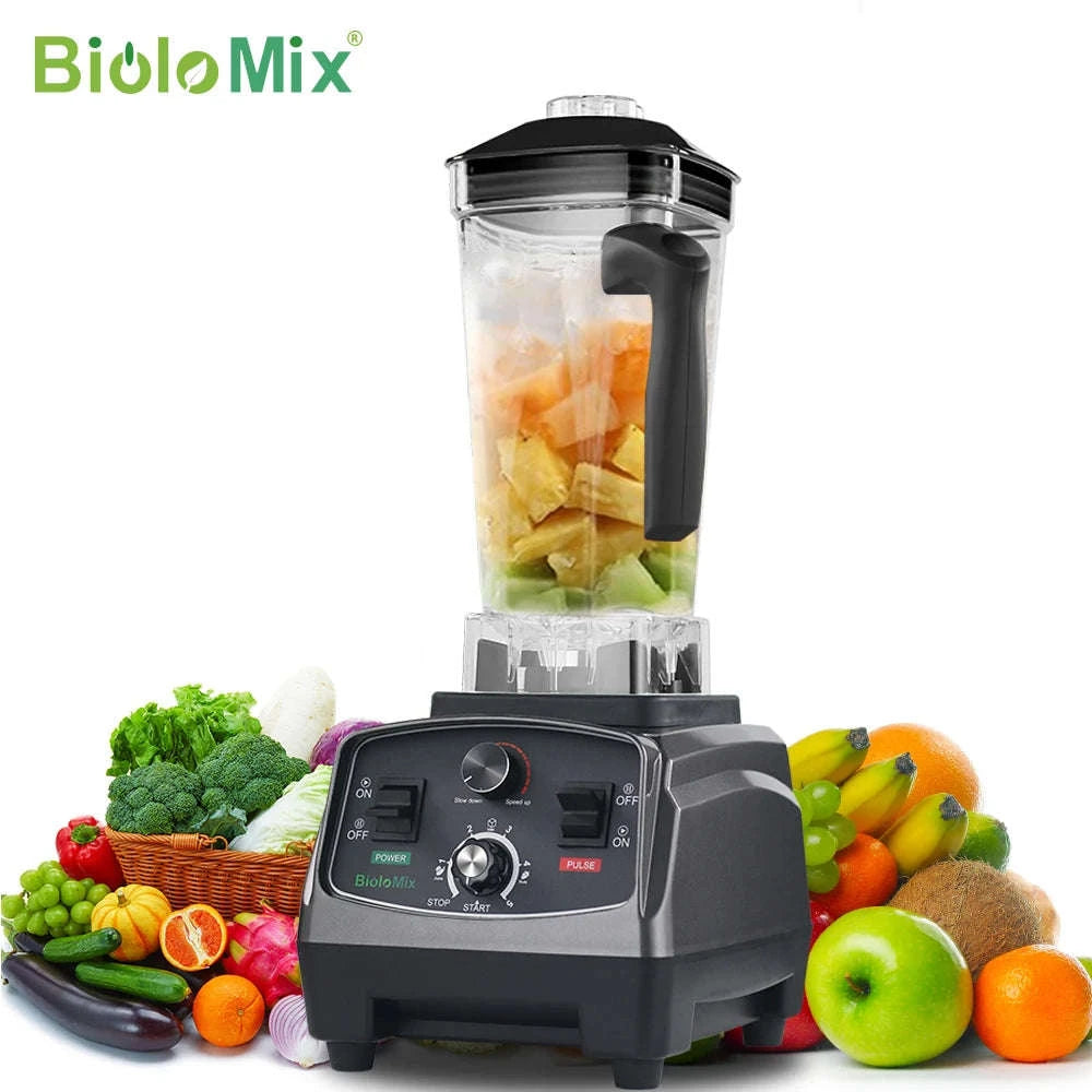 3HP 2200W Commercial Blender with Timer and 2L BPA-Free Jar-With Extra 3 Parts / UK Plug / United Kingdom