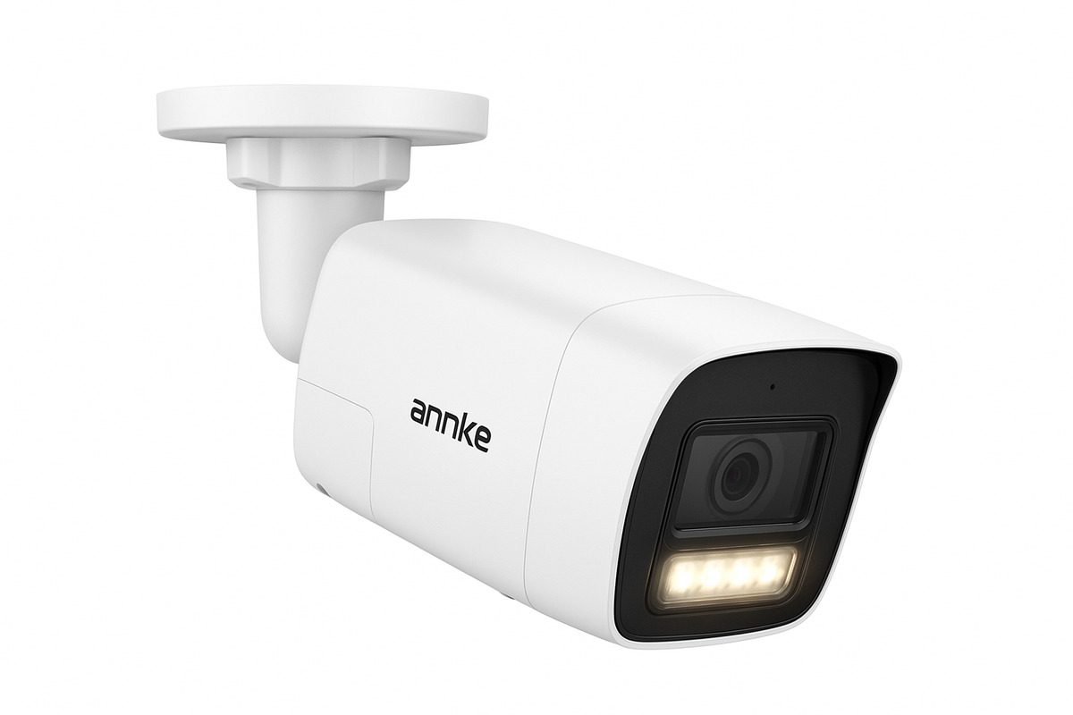 3K 5MP Outdoor IP Camera with Color Night Vision, Wide Angle, PoE, Two-Way Audio