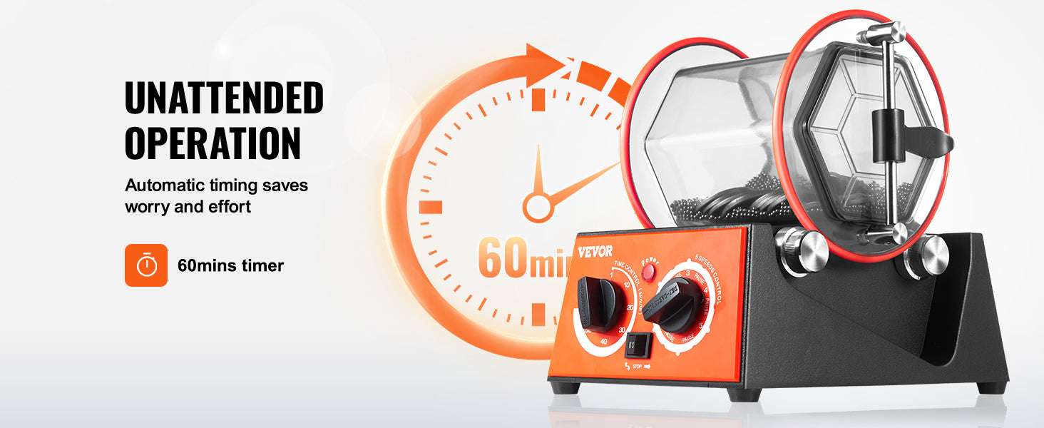 3kg / 5kg Rotary Jewelry Polishing Tumbler Machine with Timer-5Kg Capacity / france