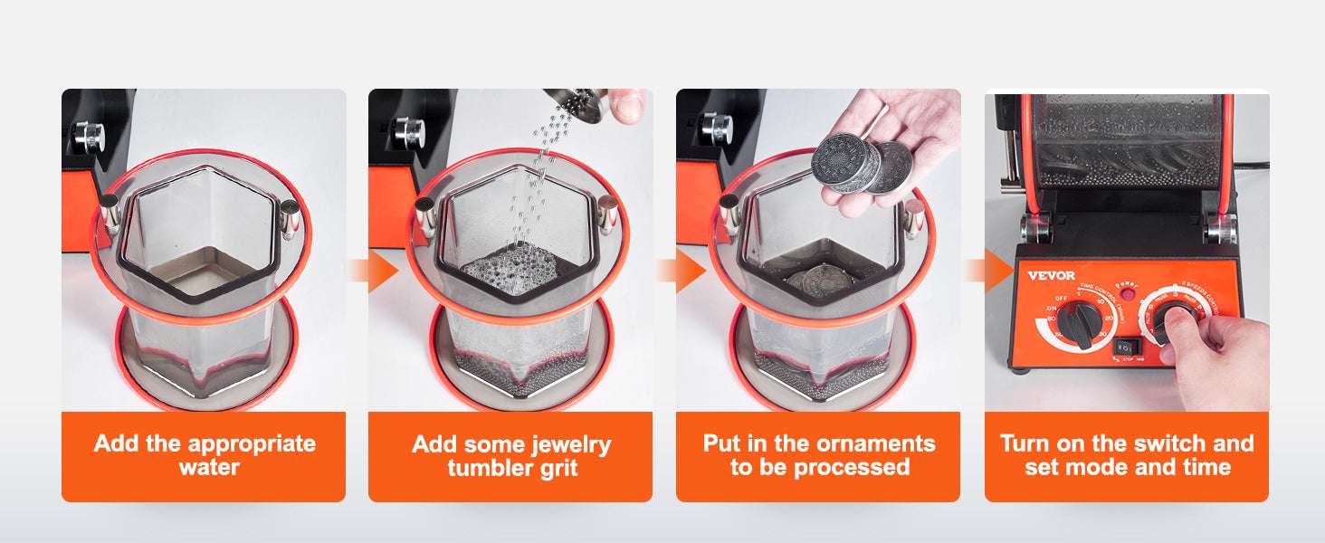 3kg / 5kg Rotary Jewelry Polishing Tumbler Machine with Timer-5Kg Capacity / france