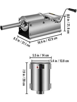 3L Horizontal Sausage Stuffer with 5 Filling Nozzles-GERMANY / 3L