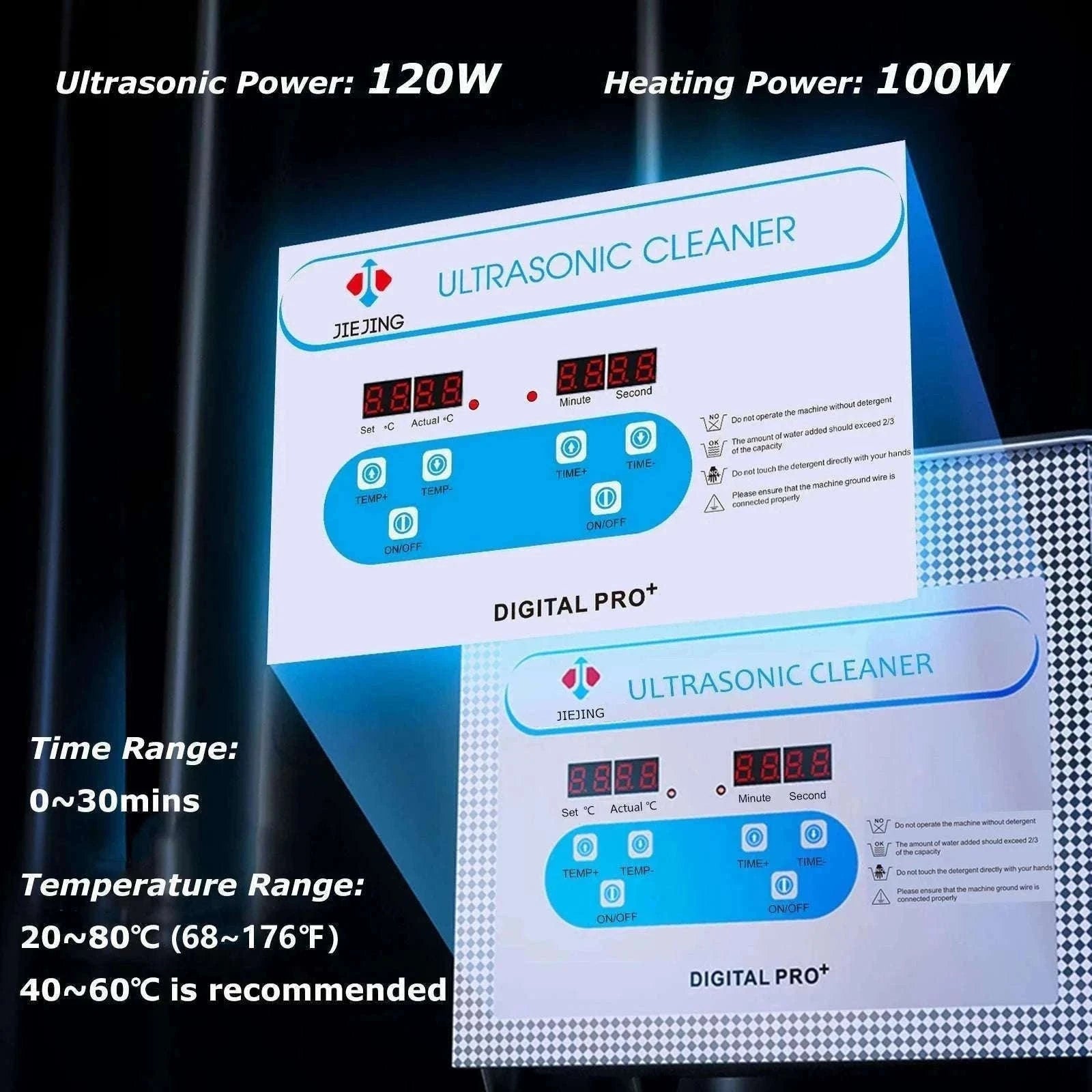 3L Ultrasonic Cleaner with Heat & Timer for Jewelry Glasses-220V-Digital-AU Plug / China Mainland