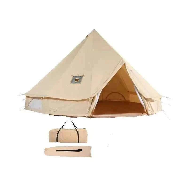 3m Canvas Bell Tent with Stove Jack, Breathable 4-Person-3m / france
