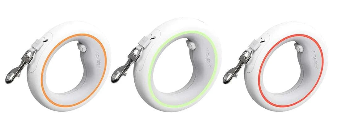 3m Retractable Dog Leash with One-Hand Brake & Anti-Slip Handle-Orange